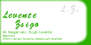 levente zsigo business card